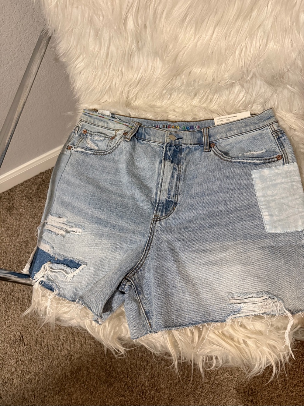 American Eagle Patchwork Shorts